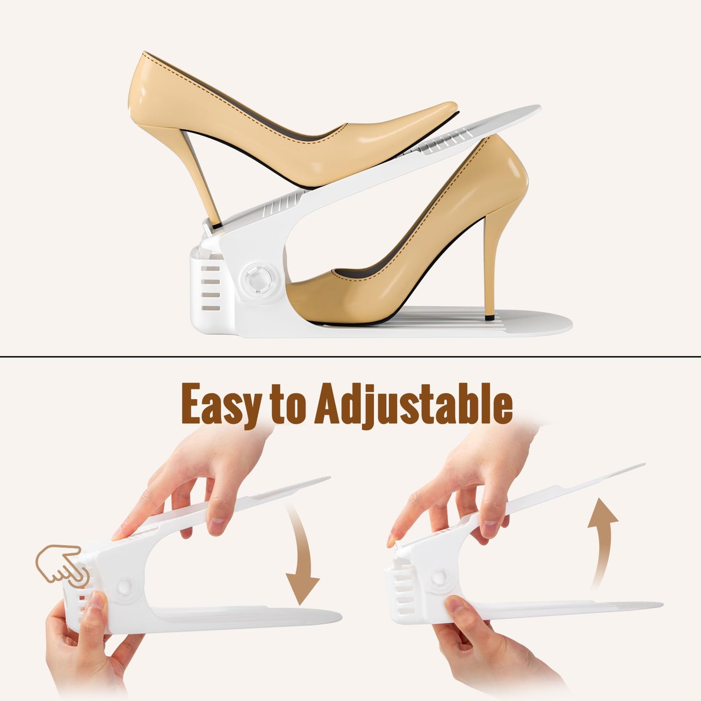 Neprock Shoe Organiser Shoe Slots Organizer for Closet, Shoe Storage Organiser Shoe Rack for Inside Wardrobe