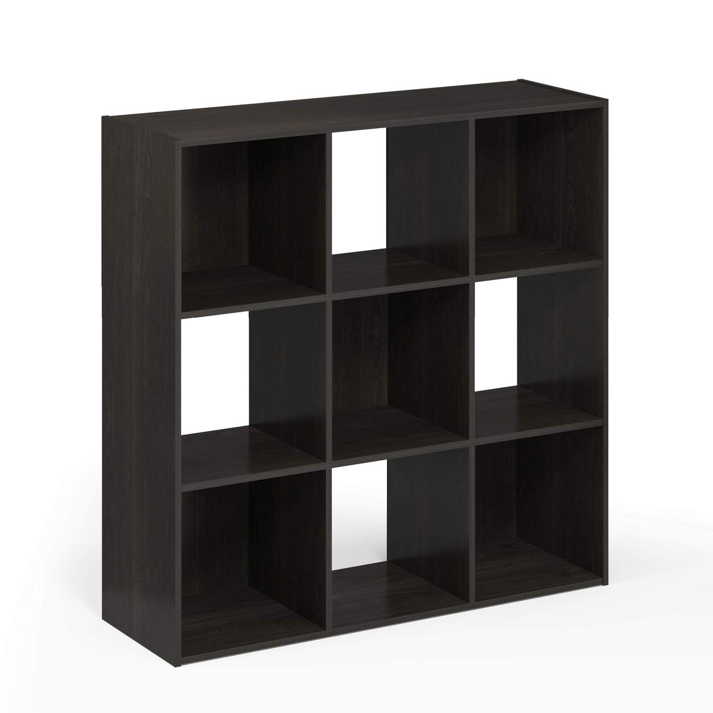 Furinno Pelli Cubic Storage Cabinet, 3x3, Espresso