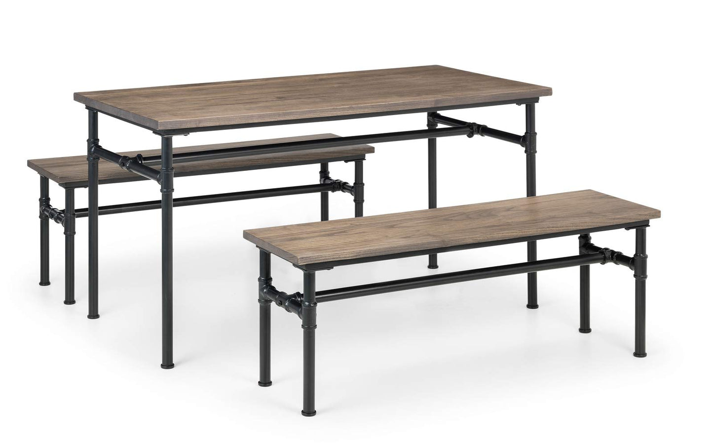 Julian Bowen Carnegie Dining Table for 4, Mocha Elm - H75 x W140 x D70cm