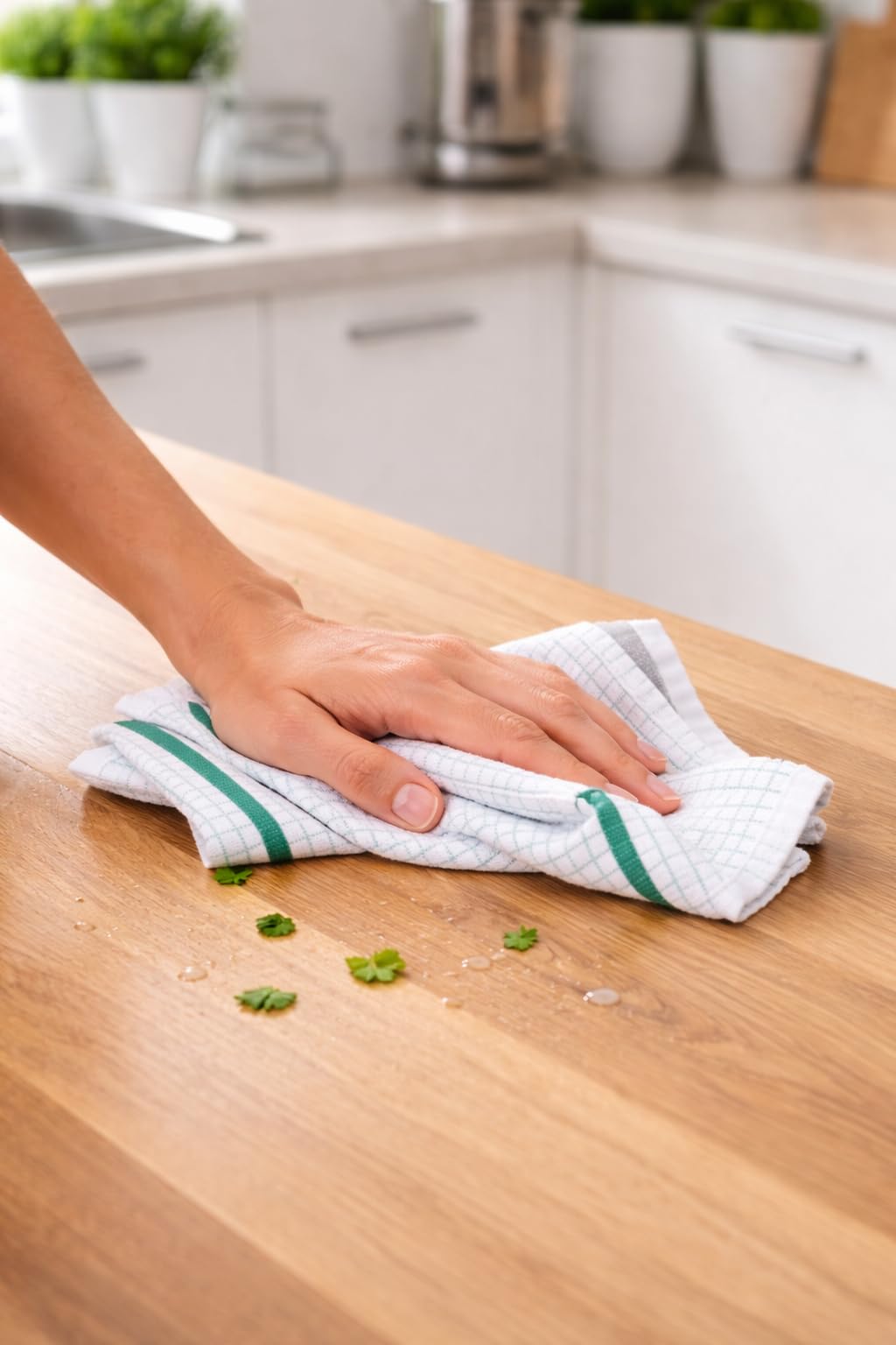 QUALITY HOME TEXTILES 100% Cotton Luxury Terry Towelling Tea Towels | Pack of 3| Kitchen Hand Towels Dish Cloth Super Absorbent Soft Touch