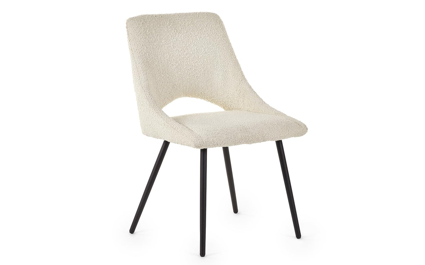 Julian Bowen Iris Dining Chairs, Set of 2, Ivory - H84 x W52 x D61cm