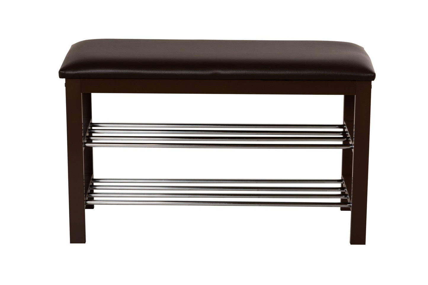 ASPECT 3-Tier Storage Shoe Rack/Bench with Seat Cushion (Brown), 80 x 30 x 49 cm