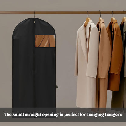 1Pack Waterproof Dress Bags Covers Long,180x60 CM Long Dress Bags Covers,Polyvinyl alcohol,Zipper Closure,Suit Bag for Hanging Clothes,Clothes Covers