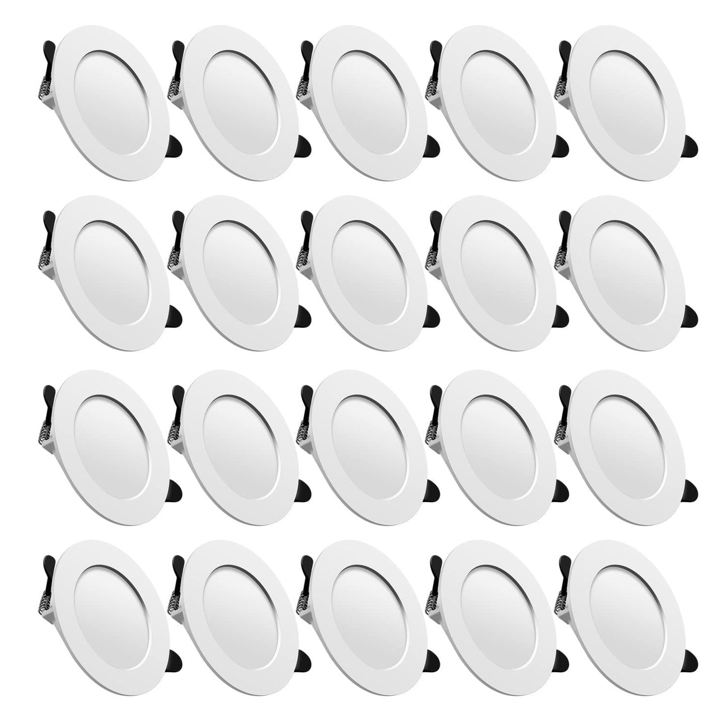 Tofisr LED recessed Ceiling Light, 7W Downlights 700LM Natural White Light 4500K, Round Aluminum Metal Spotlights 230V, Cut 75-95mm, for Living Room