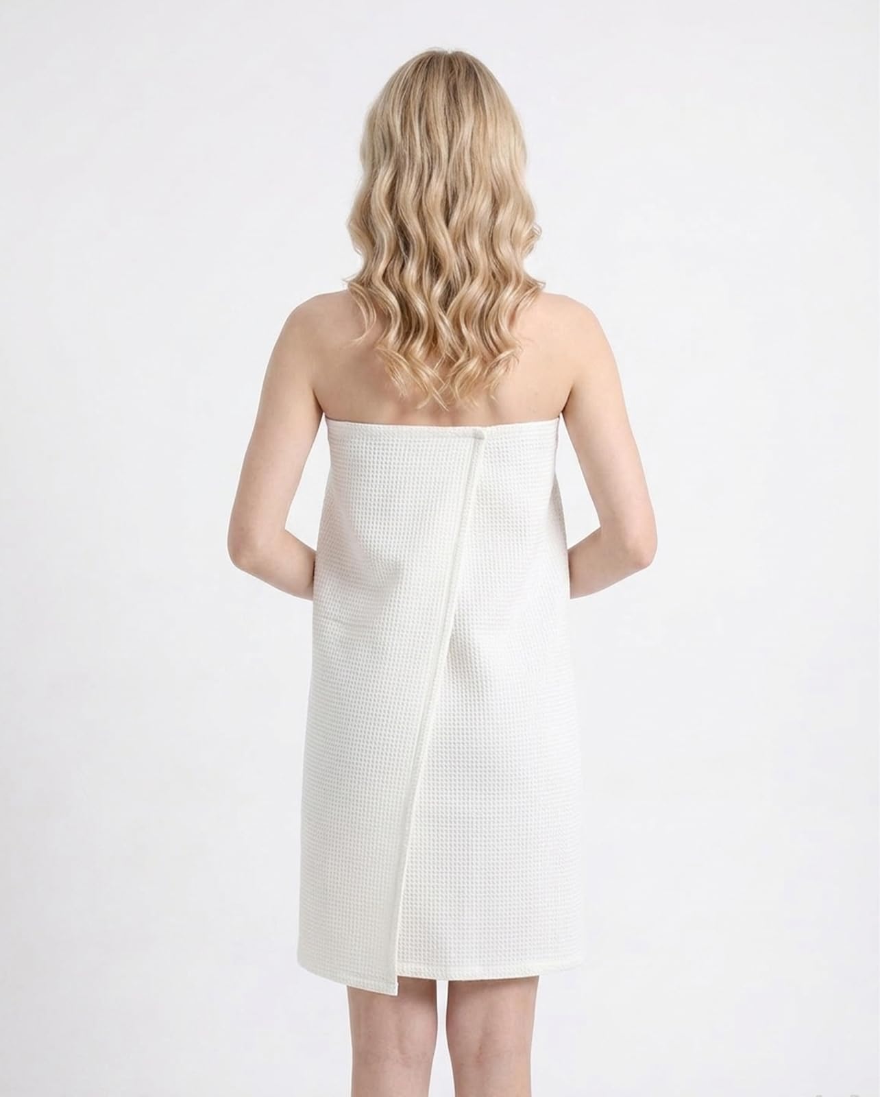 HSOFTIFY 100% Pure Linen Bath Towel with Hanging Loop for Bathroom, White