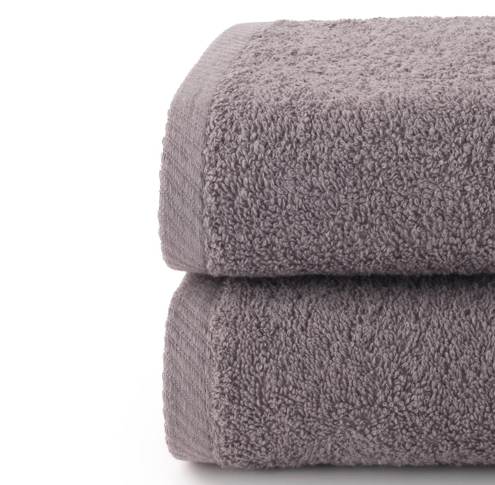Top Towel - Plus - Large bath towels - Bath towels - 2 hand towels or sink- 50x100cm - 100% cotton - Grey