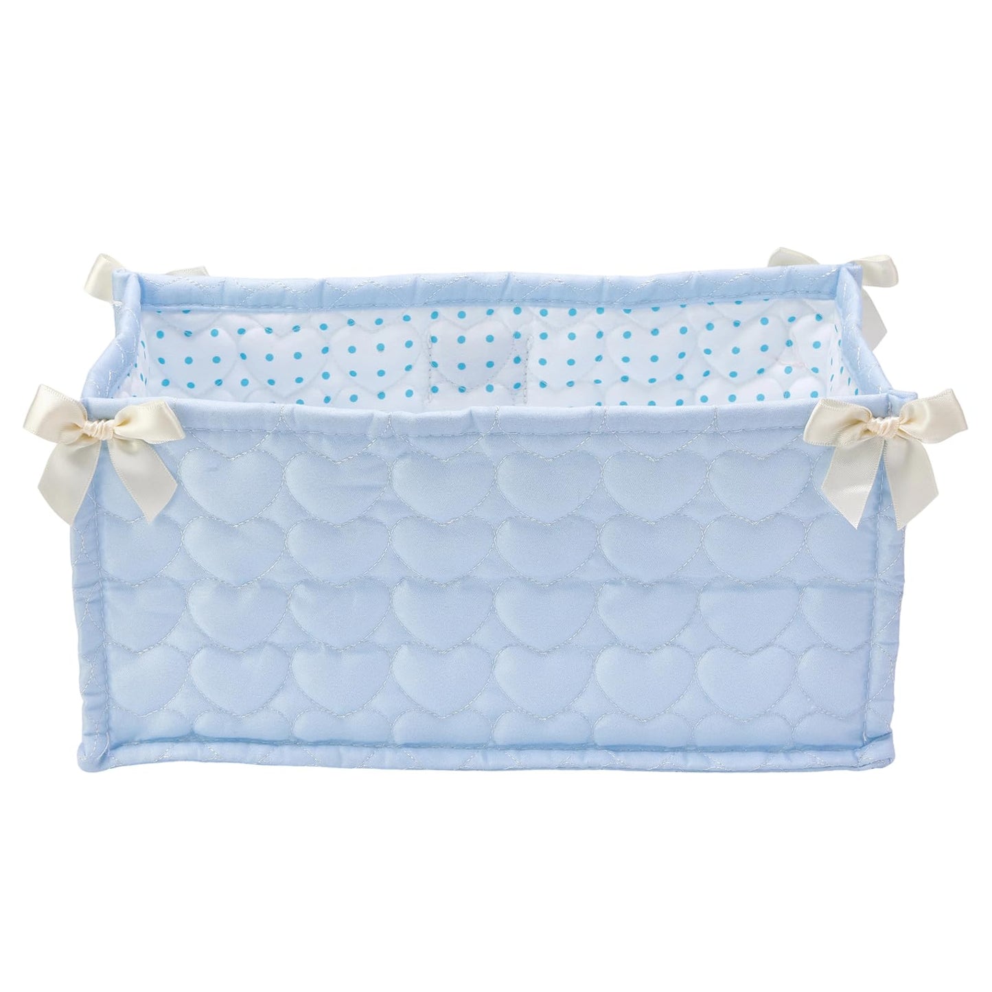 ESSECMBS Cute Indoor Storage Basket Decorative Plaid Basket Organizer with Bows for Towels, Desktop Items, Office Stationary