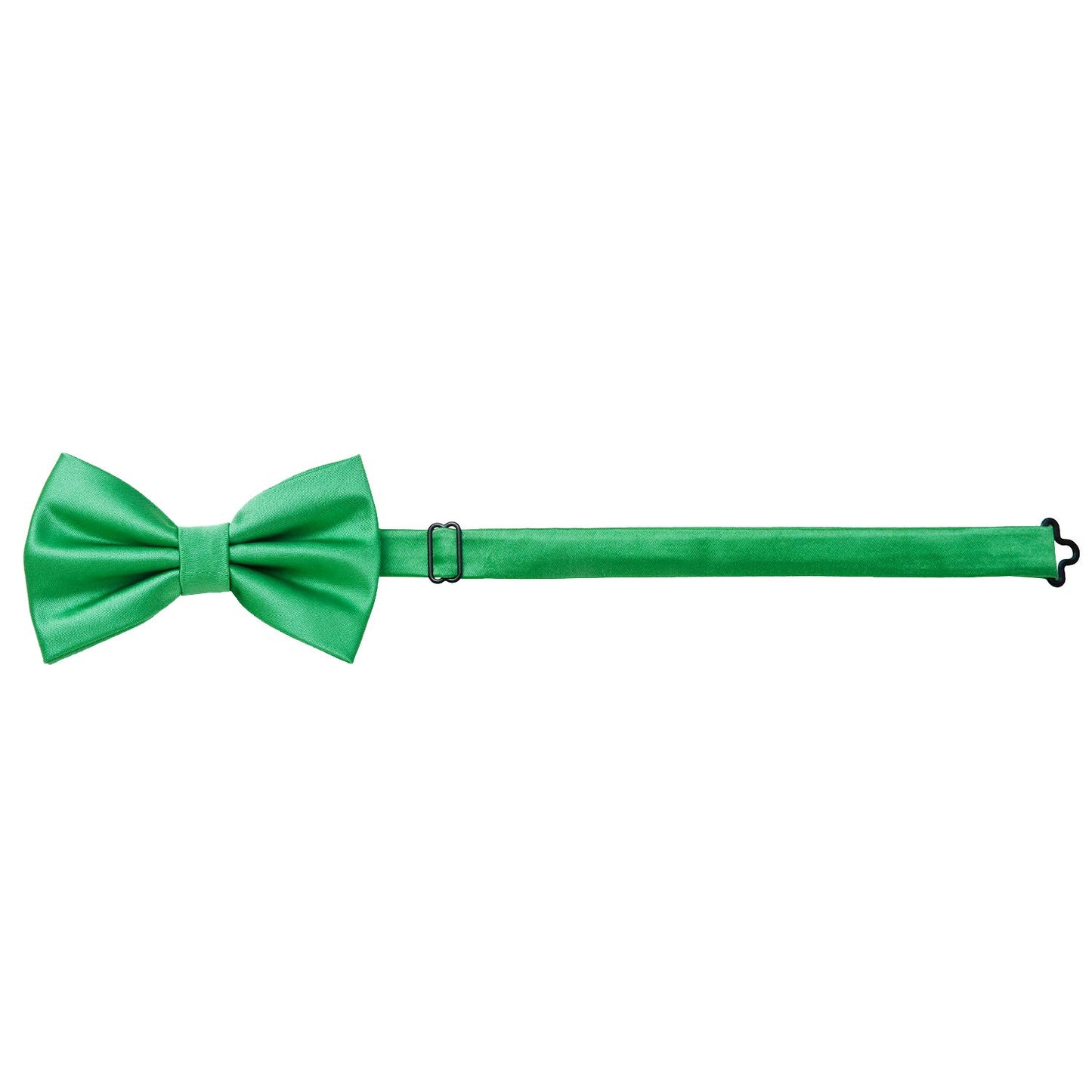 MASADA bow tie light-green - men's accessory in silk-look, continuously adjustable, handmade with hook closure - 12 x 6 cm