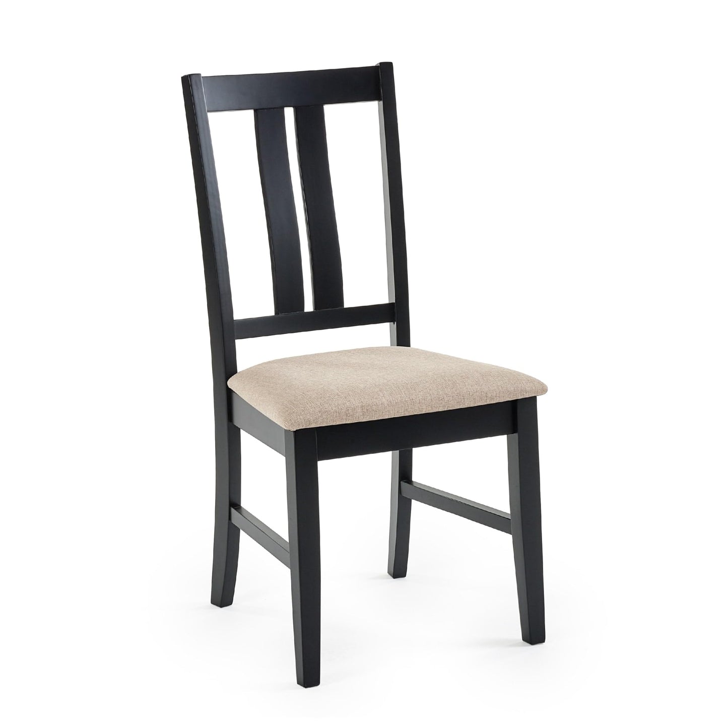 Julian Bowen Hilton Dining Chairs, Set of 2, Black - H96 x W49 x D53cm