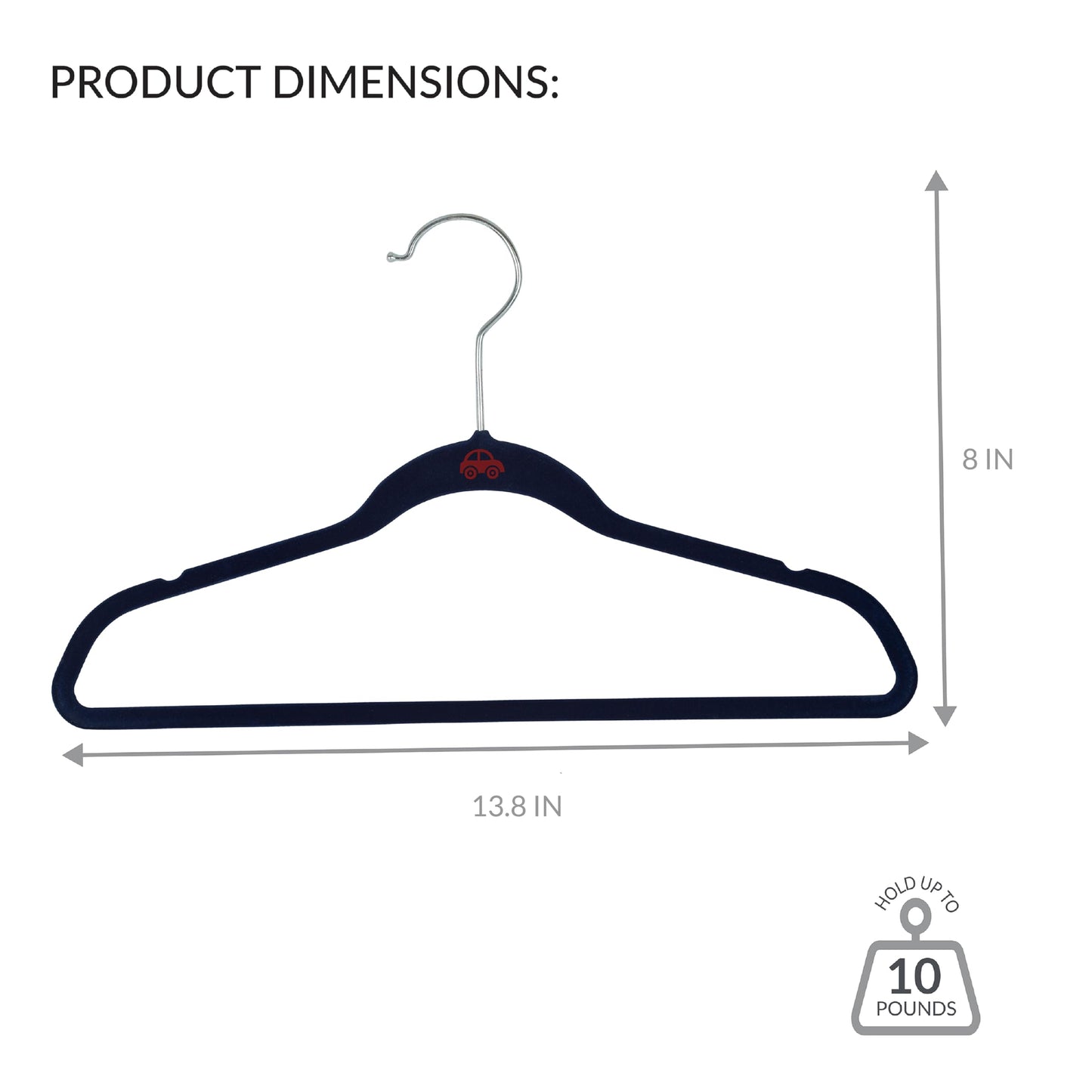 Simplify Kids 25 Pack Velvet Hangers, Slim Non Slip Design, Space Saver, Colors to Match Any Baby Nursey, Navy