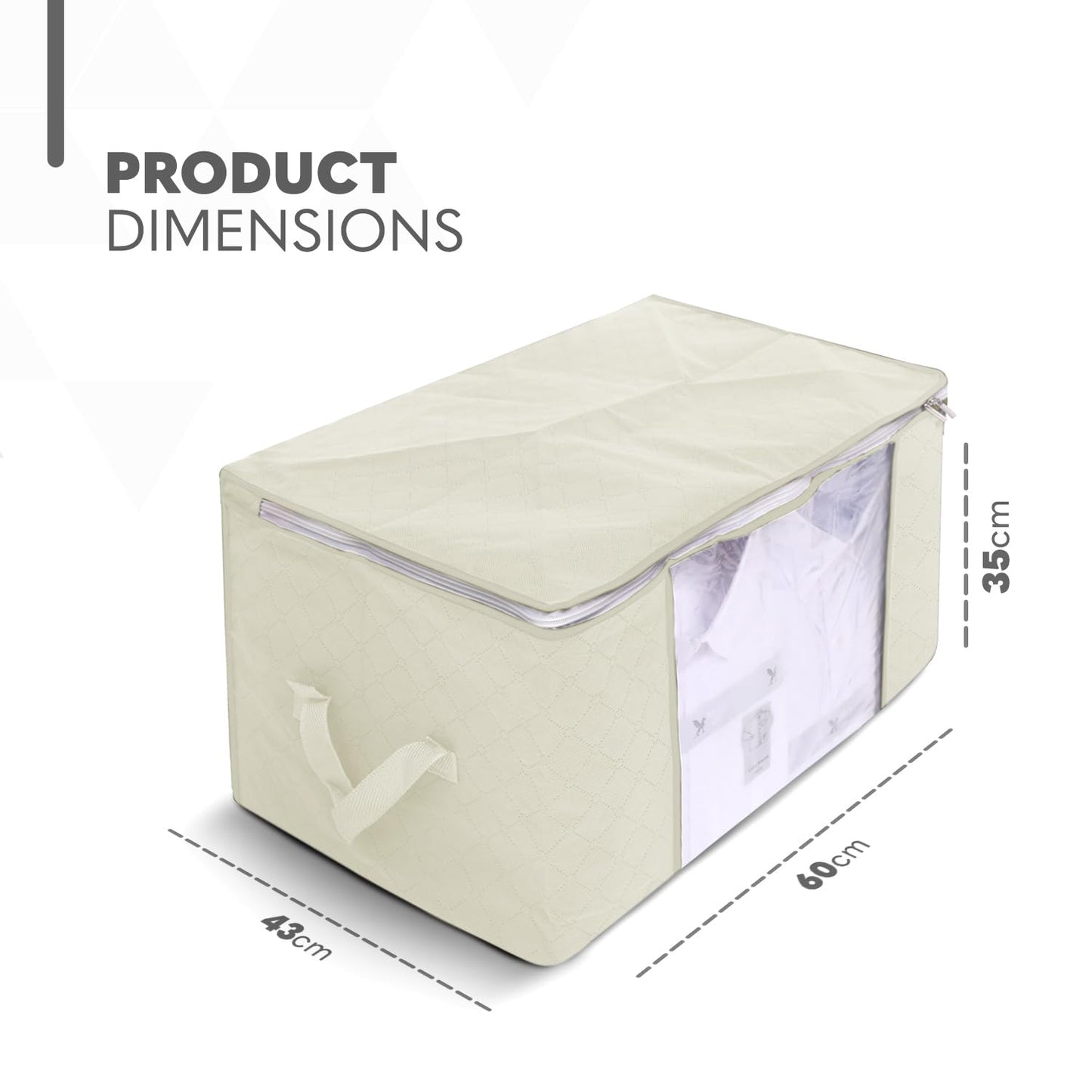 Delka 90L Storage Bags with Lids, Large Storage Boxes with lids, Storage Unit for Clothes, Duvets, Blankets, Toys