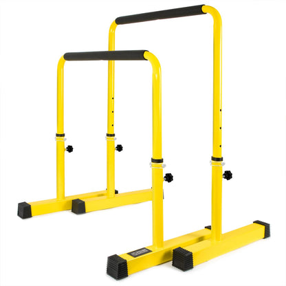 POWER GUIDANCE Dip Bar Adjustable Dip Station Pull Up Bar Body Strength Training - Adjustable Height for 77cm 84cm 91cm 98cm Square Base for
