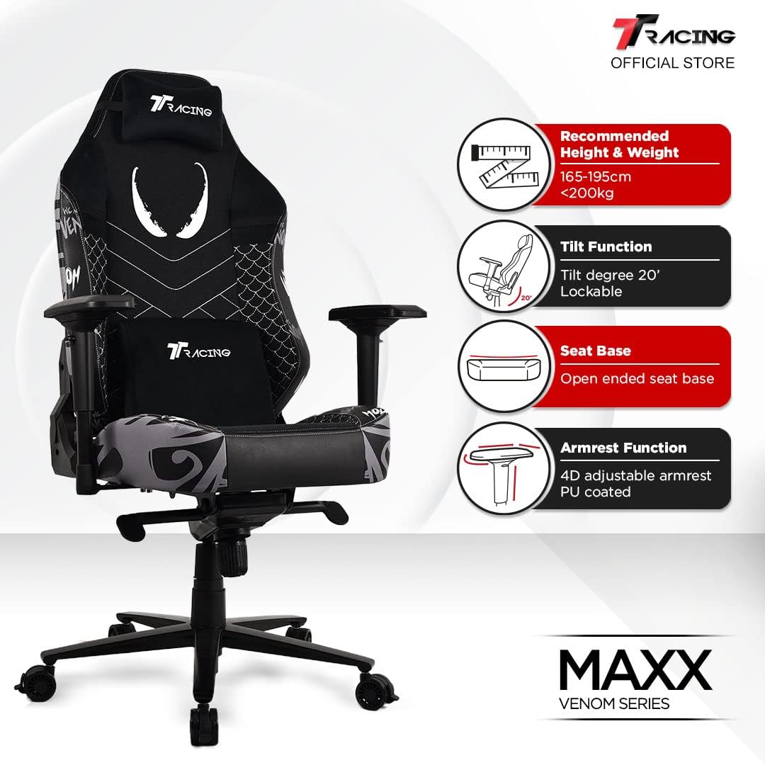 TTRACING Maxx Gaming Chair, Official Marvel Collab, Air Threads Fabric Ergonomic Desk Chair, 200kg Heavy Duty Capacity