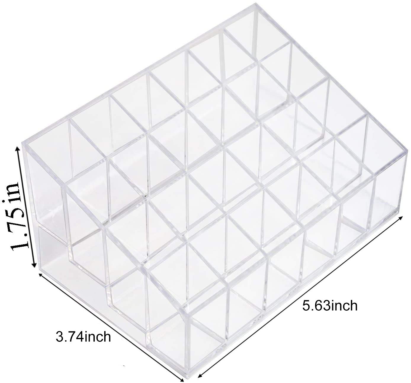 Shiwaki 24 grid transparent plastic storage box household small items storage box transparent crystal box item display stand