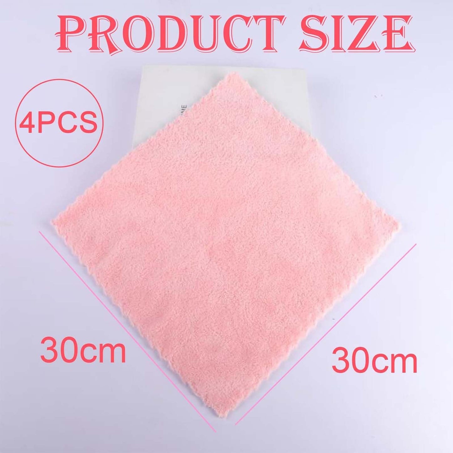 ZQuintuplian 4 Pack Face Cloths for Washing Face, Cleansing, Removing Makeup - Gym, Travel, Living Room