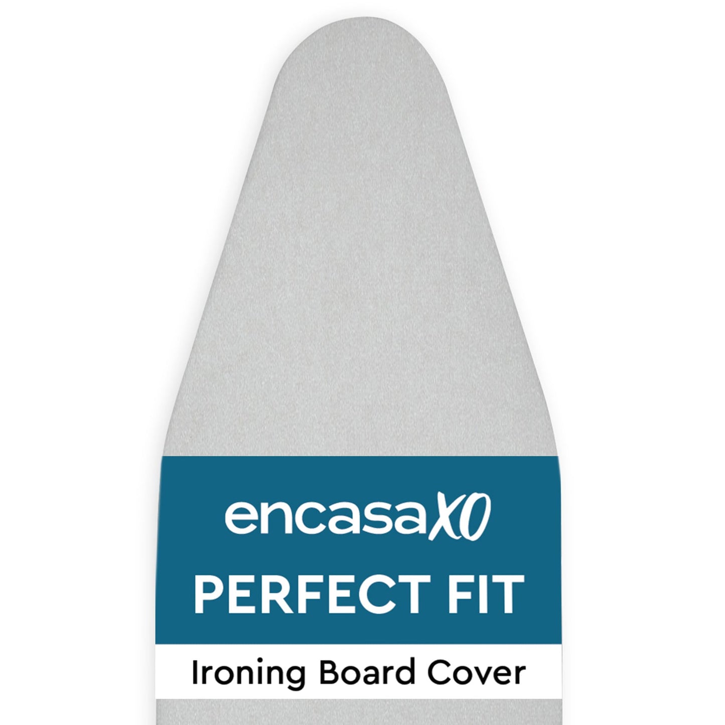 Encasa XO Ironing Board Covers and Pad135x45 cm - Metallised 'Silver Super Luxury' with Foam & Felt Pad, Fits X-Large Iron Boards - Heat Reflective,