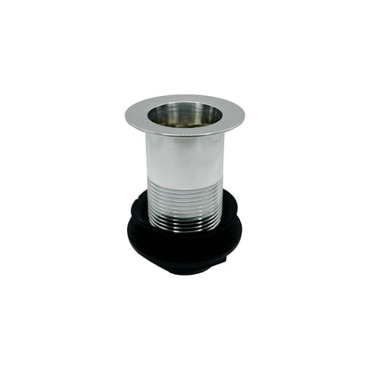 PlumbEZ Unslotted Sink Waste with Plug and Chain Chrome - Stainless-Steel Pop Up Basin Waste, 1.1/4 Inch