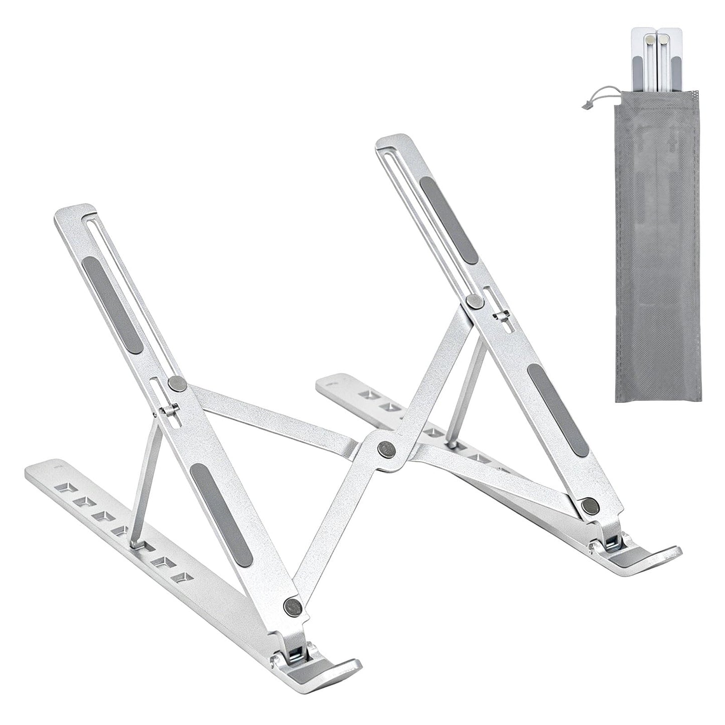 SAYEEC Laptop Stand for Desk Portable Laptop Riser 7 Angles Ergonomic Adjustable Computer Stand Aluminum Foldable Laptop Stands Ventilated Cooling
