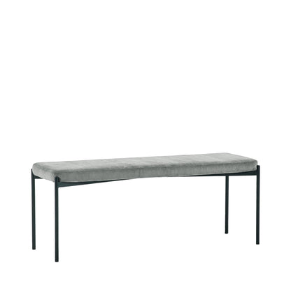 Julian Bowen Leonie Dining Bench for 2, Corduroy, Grey - H47.5 x W120cm