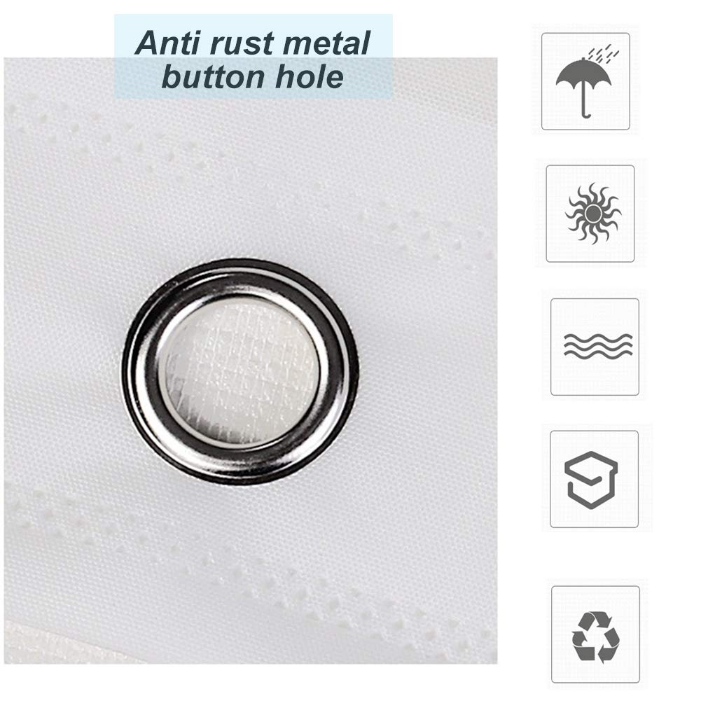 meioro Shower Curtains Ocean Theme Peva Waterproof and Mildew Resistant Bathroom Curtains Home Shower Curtain Liners with Rustproof Grommets and