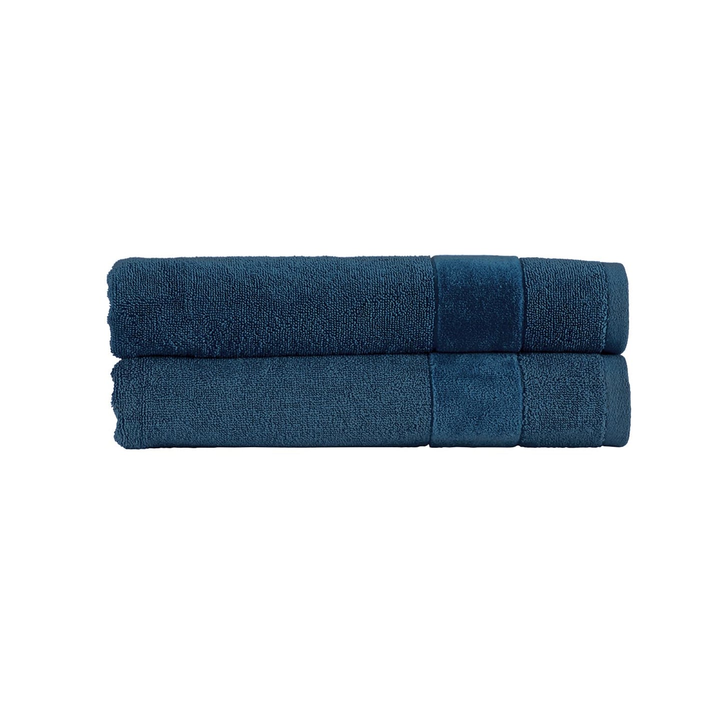 Christy Prism Bath Towel Set | 2 pieces | Vibrant Colours | 100% Turkish Cotton | Super Soft and Fluffy | Quick Dry | Midnight Navy
