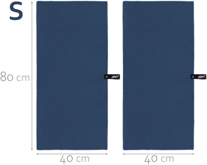 Actidry Microfibre Towel - light and absorbent - 9 colours S M L XL sizes - great for beach, sports and outdoor activity - S 40 x 80 cm 2 pieces