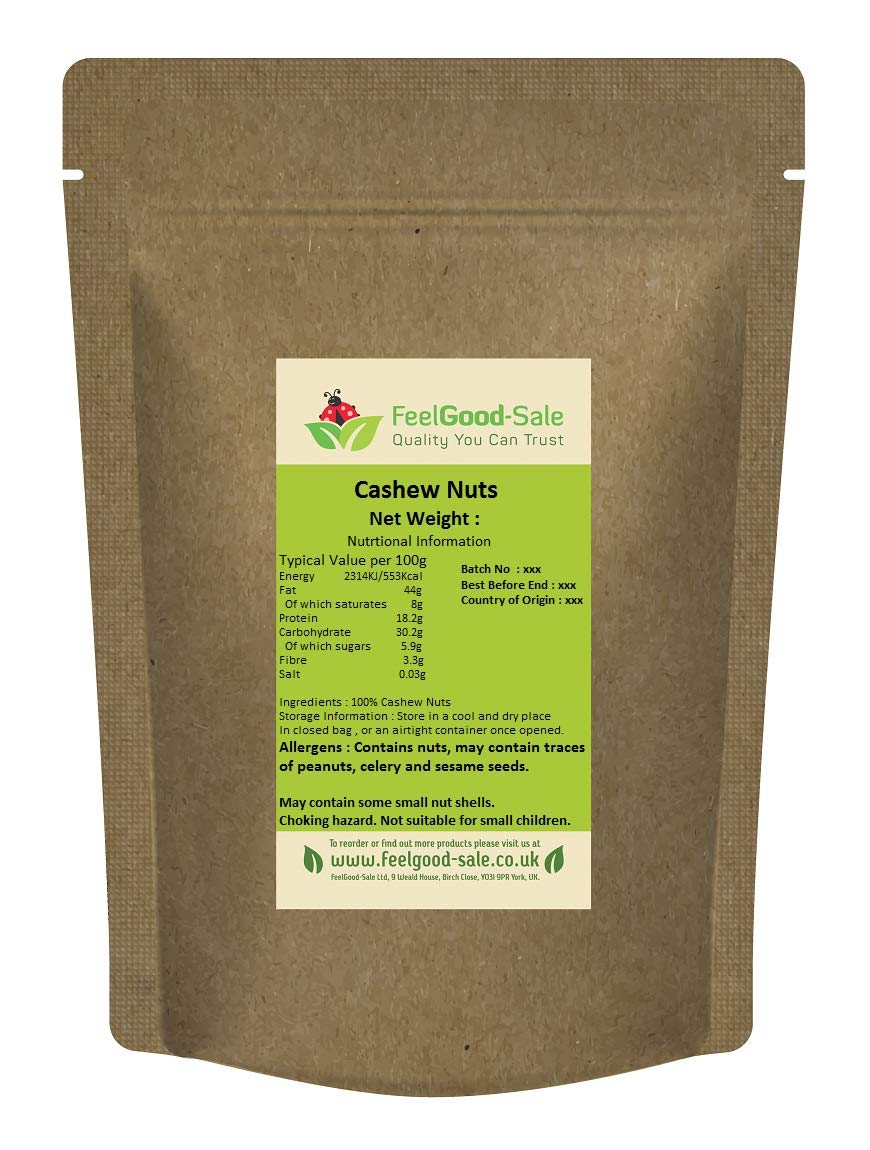 1kg Premium Cashew Nuts Whole, Raw, 100% Natural