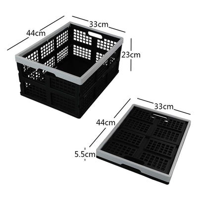 Gitany 3-Pack Collapsible Crates For Storage, Foldable Plastic Crate Basket