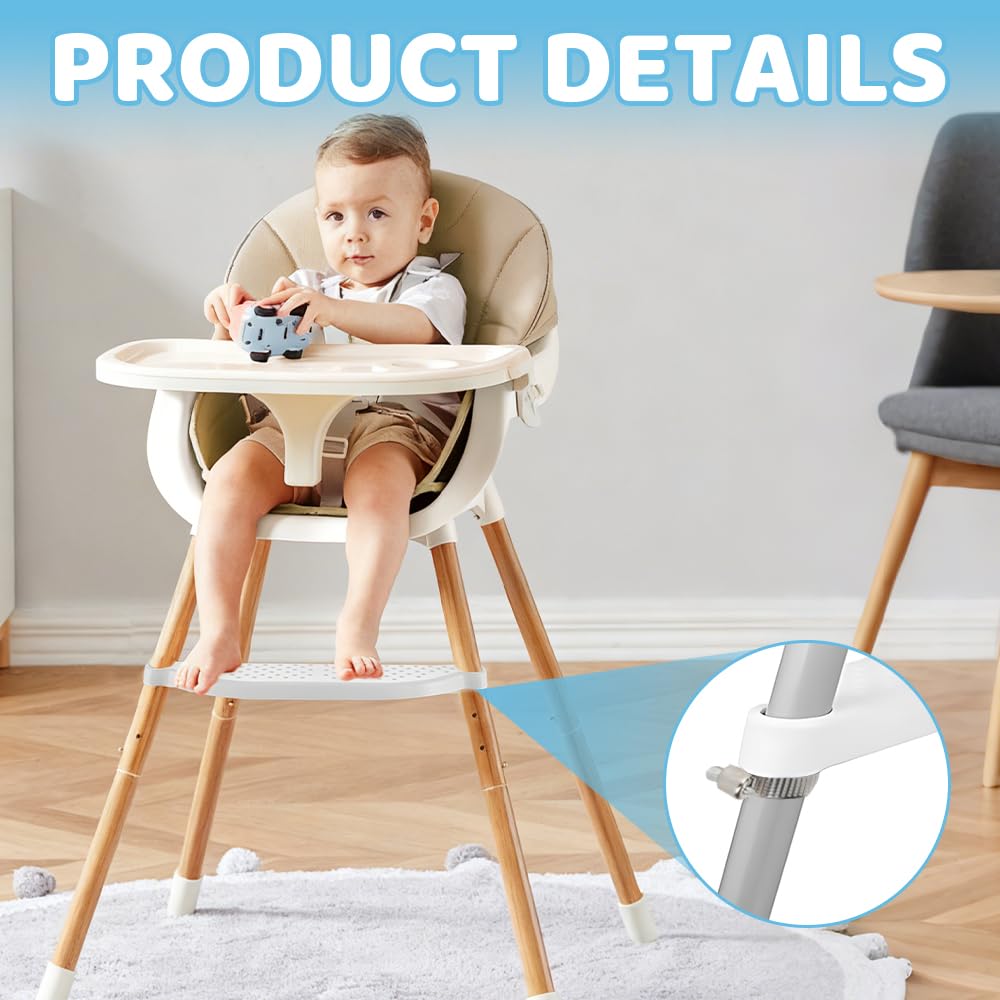 HOVCEH Highchair Footrest, Baby Highchairs Pedal, Portable Foot Rest for Baby, High Chair Foot Rest, Highchair Accessories for Babies and Toddlers
