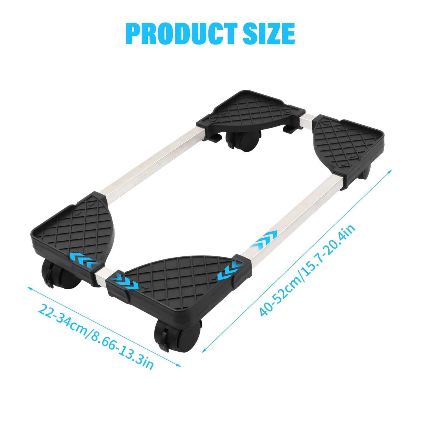 Fangehong PC Stand Computer Tower, Adjustable Mobile CPU Stand with 4 Rolling Caster Wheels, Computer Case Holder