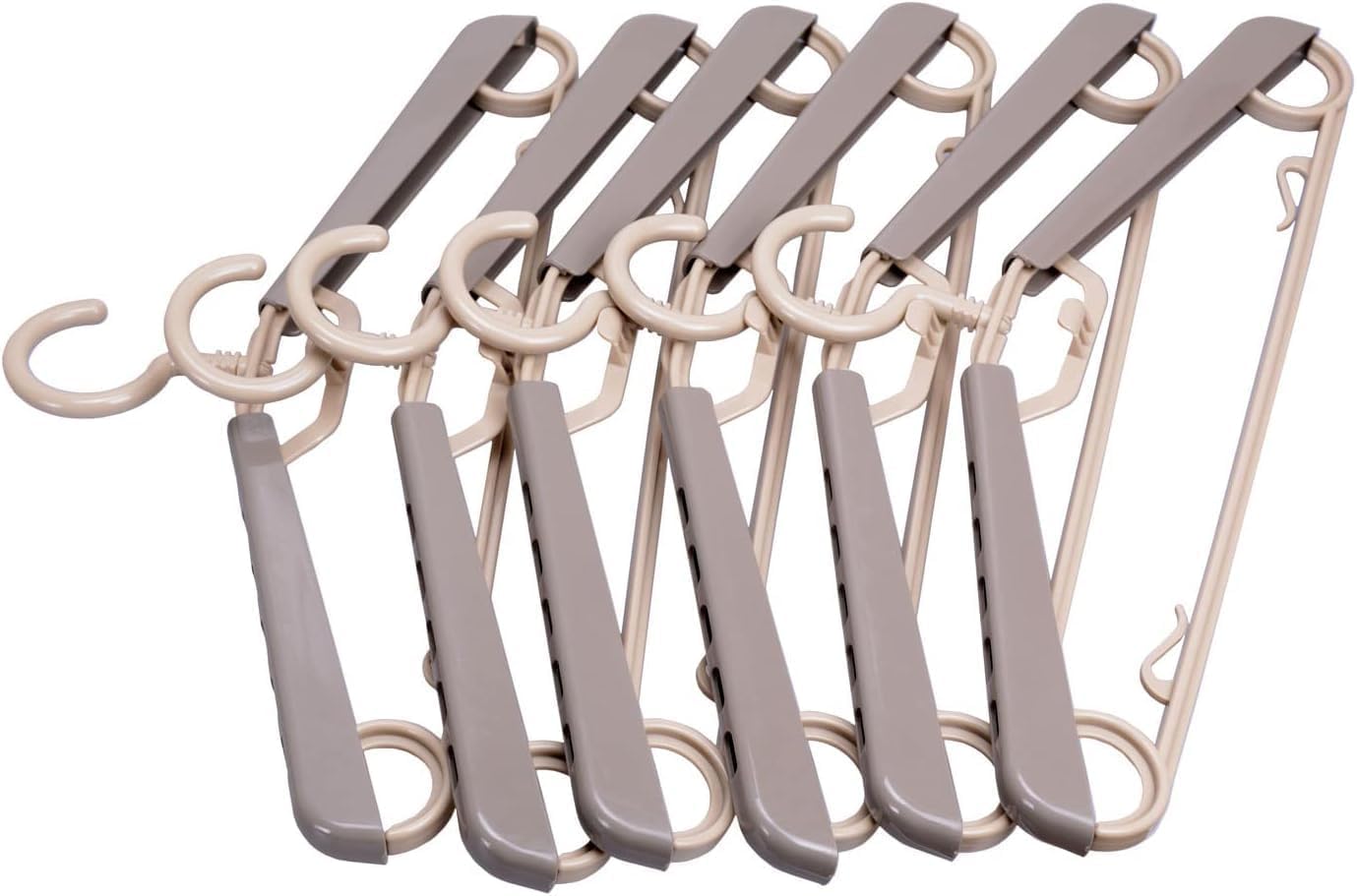 BonDream 6-Pack Heavy Duty Plastic Extra-Wide Arm 15"-23" Suits Clothes Hangers with Swivel Hooks,Perfect for Coat,Jacket,Dress,Shirt,Trousers or