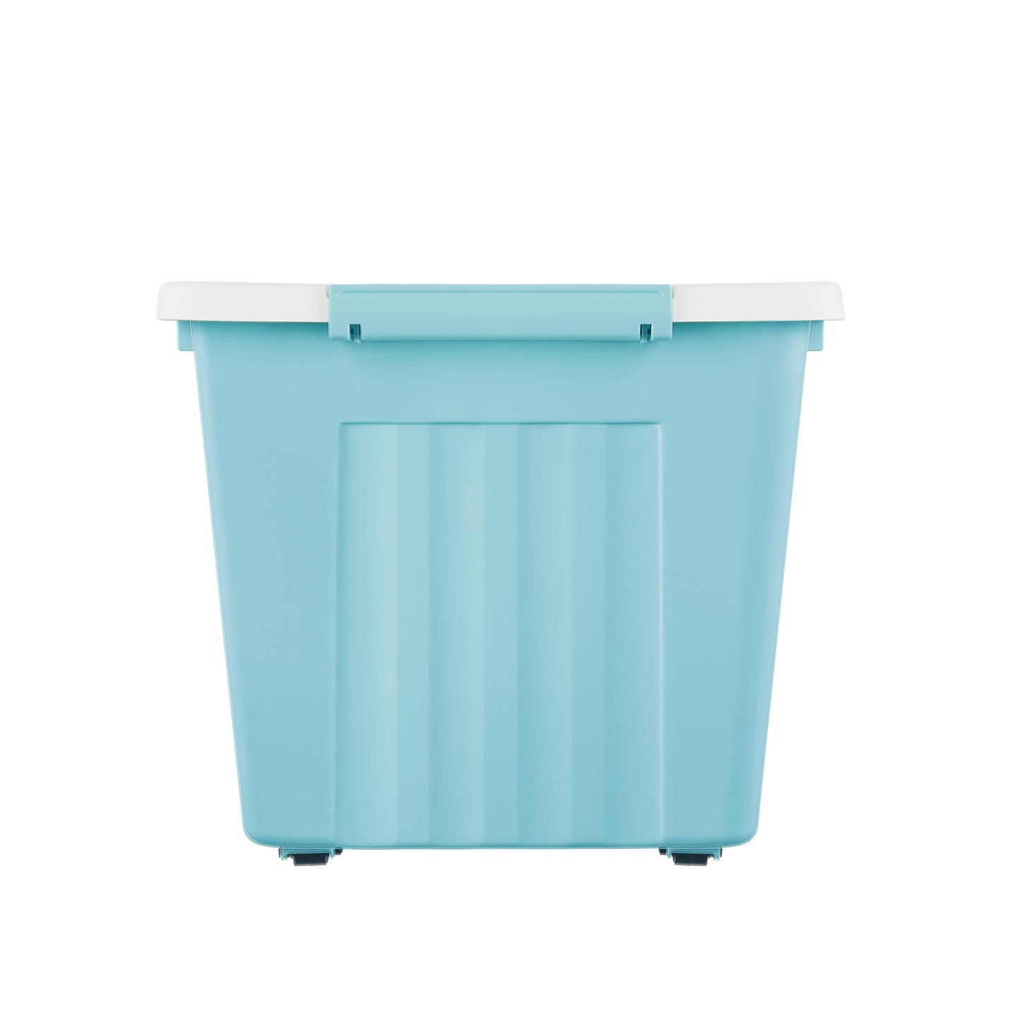 Cetomo 80L*4 Storage Boxes with Lids, Plastic Storage Box with Wheels and Secure Side Latches, Stackable & Nestable Organizer for Home, Office