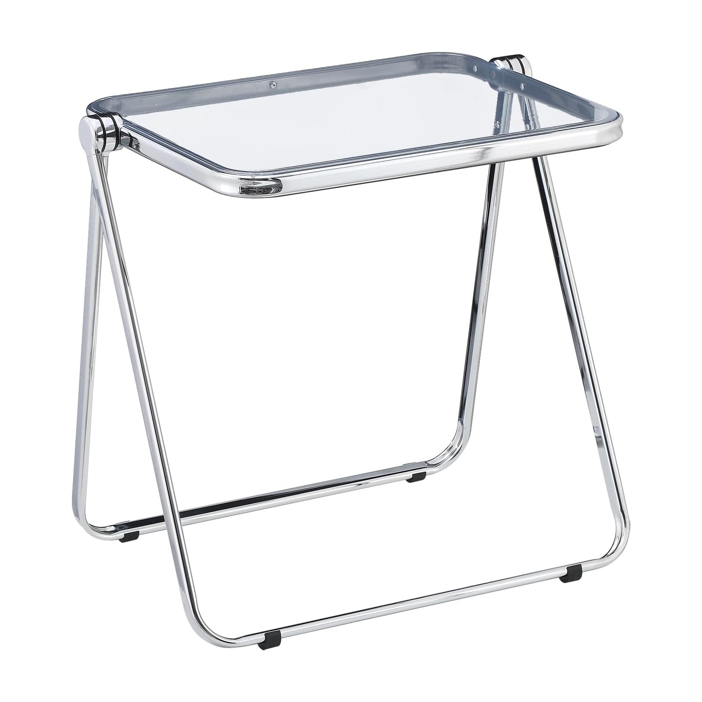 KAIHAOWIN Acrylic Folding Table, Space Saving Small Desk for Home Office, TV Tray, Computer Desk for Small Spaces, No Assembly Required