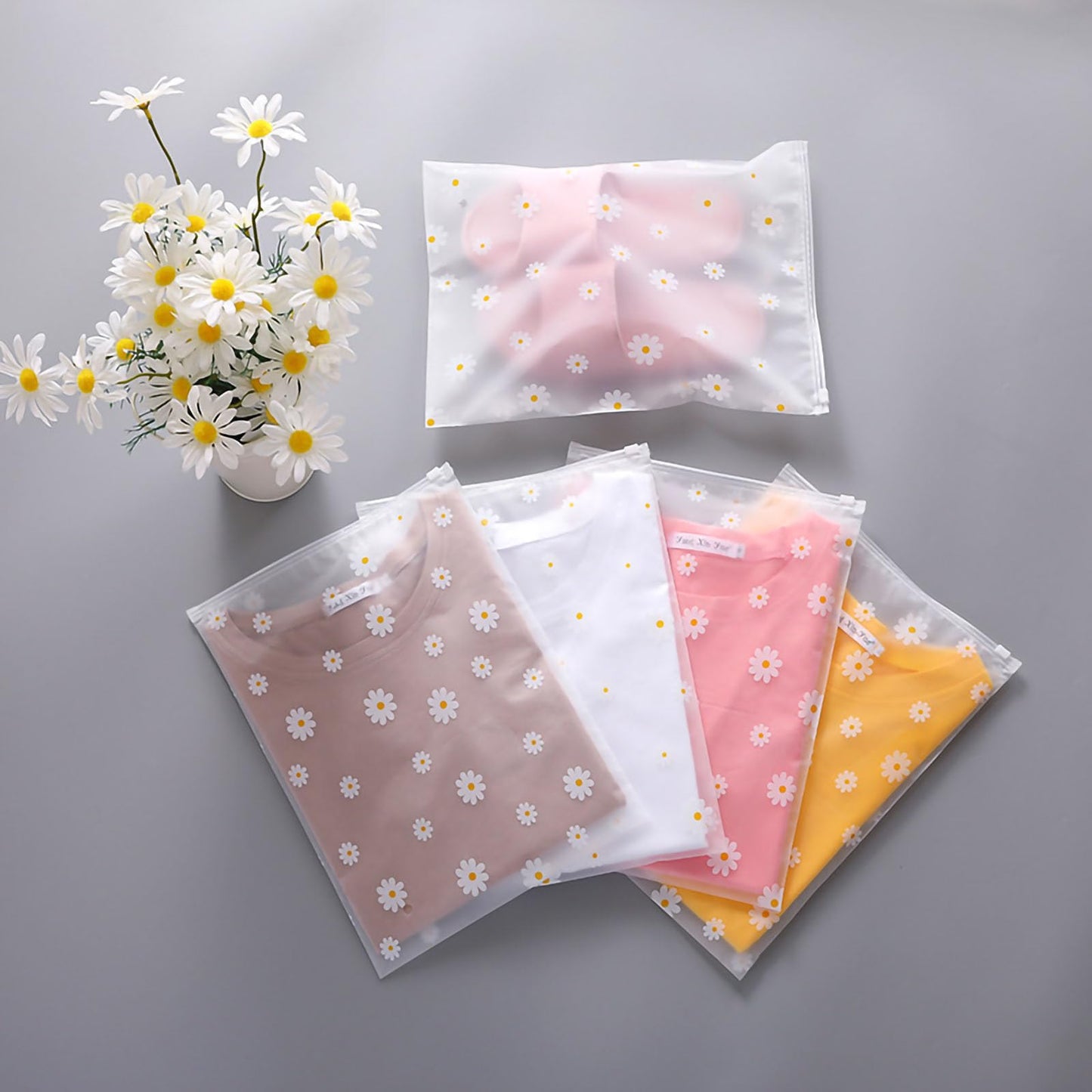 KEYRI 20 Pcs Reusable Frosted Zip-Lock Seal Clothes Travel Storage Hospital Shoes Waterproof Luggage Organizer For Clothes Shoes Cosmetics Travel