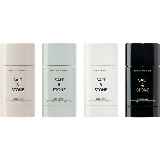 SALT & STONE Aluminum Free Deodorant | Extra Strength 48 Hour Protection for Women & Men | Made with Seaweed Extracts, Shea Butter & Prebiotics (Mini