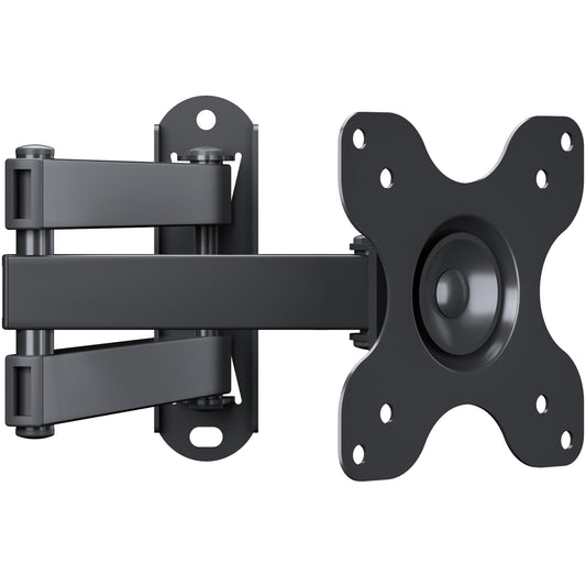 BONTEC Universal Tilting TV Wall Mount, Fits 13-30 Inch Curved and Flat TVs up to 15kg, Full Motion Adjustment, Space-Saving TV Wall Bracket, Retracts