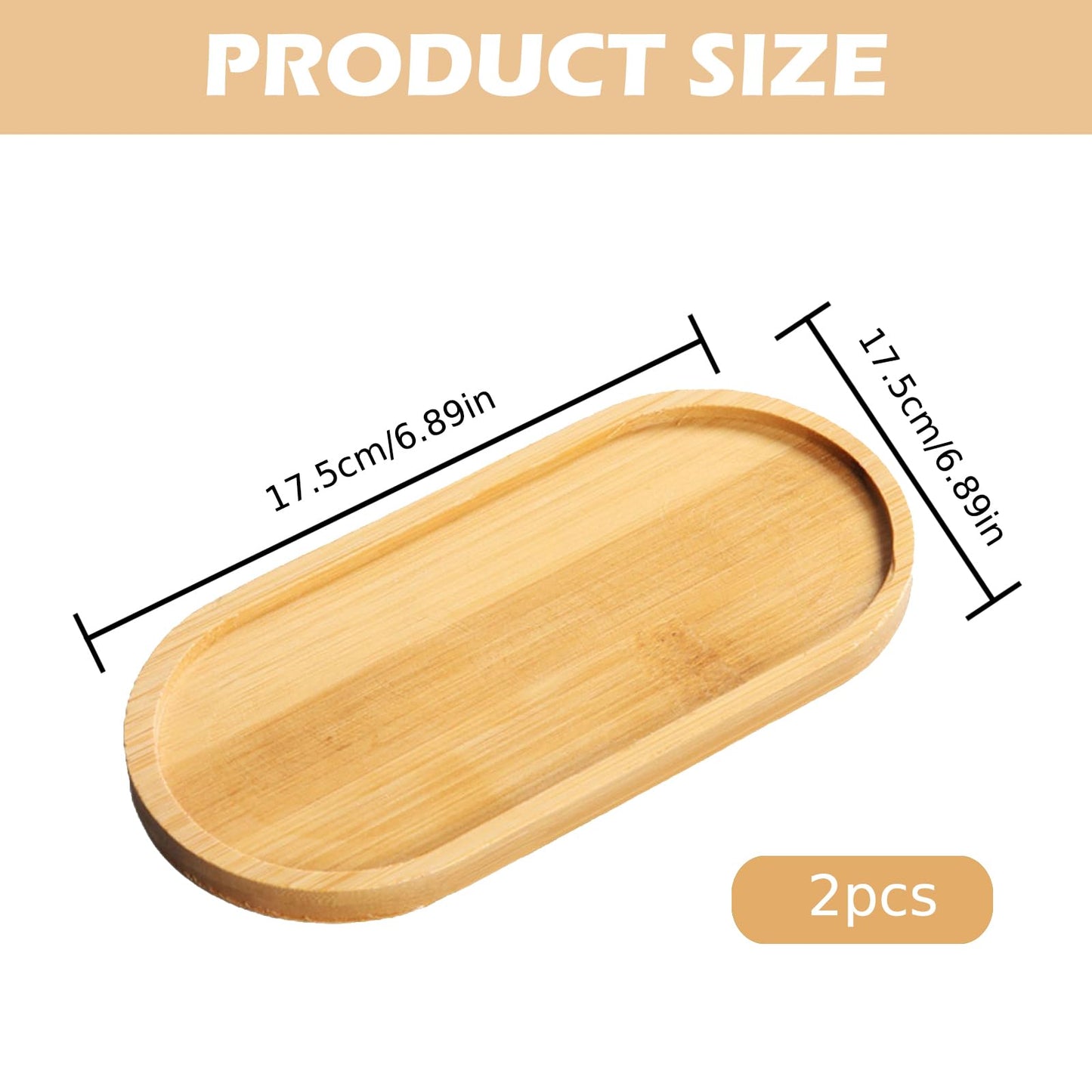 Bamboo Soap Dispenser Tray, Oval Wooden Dish & Dispenser Tray Kitchen Holders Dresser Jewelry Ring Dish, Sink Ring Dish, Dispenser for Shampoo, Soap