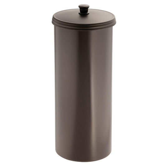 iDesign Kent Toilet Roll Storage Free Standing, Practical Plastic Toilet Paper Holder, Easy Bathroom Toilet Roll Storage Solution for 3 Toilet Rolls,