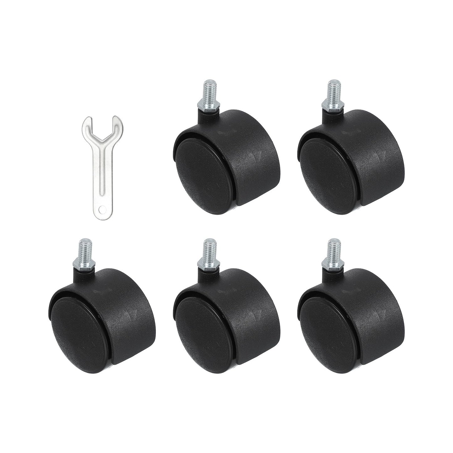 PATIKIL Office Chair Wheels Replacement 2", 8 Pcs Nylon Heavy Duty Office Furniture Casters Wheels with Wrench Universal Wheel for Hardwood Floor