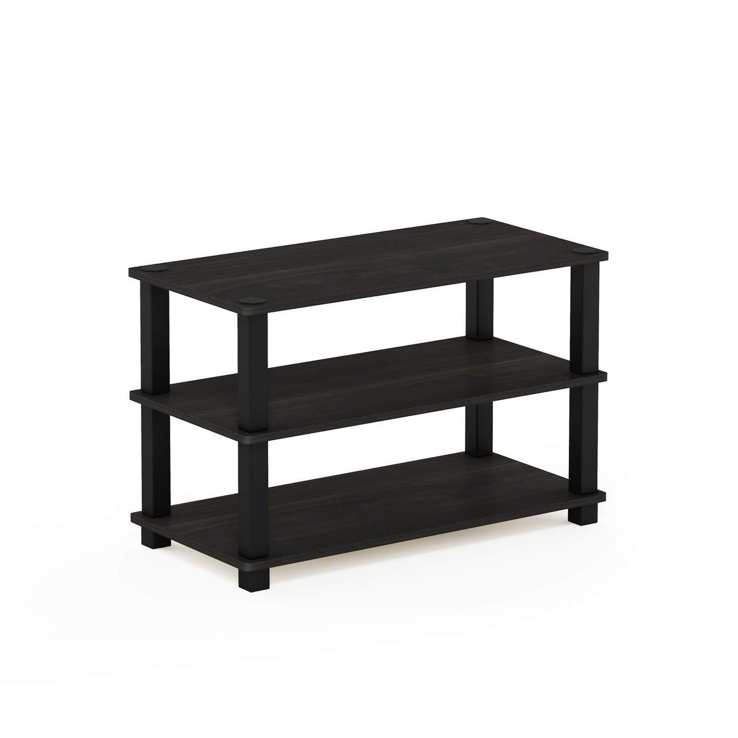 Furinno TURN-S-TUBE Shoe Rack, 3-Tier Shoe Organizer, Shoe Storage, 11.6 x 23.6 x 22.2, for Closet Entryway, Office, Garage, Espresso/Black