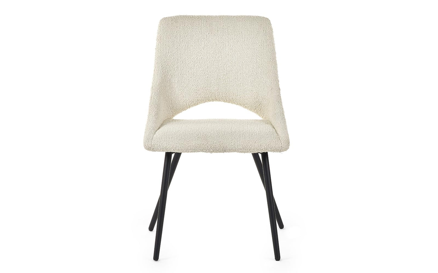 Julian Bowen Iris Dining Chairs, Set of 2, Ivory - H84 x W52 x D61cm