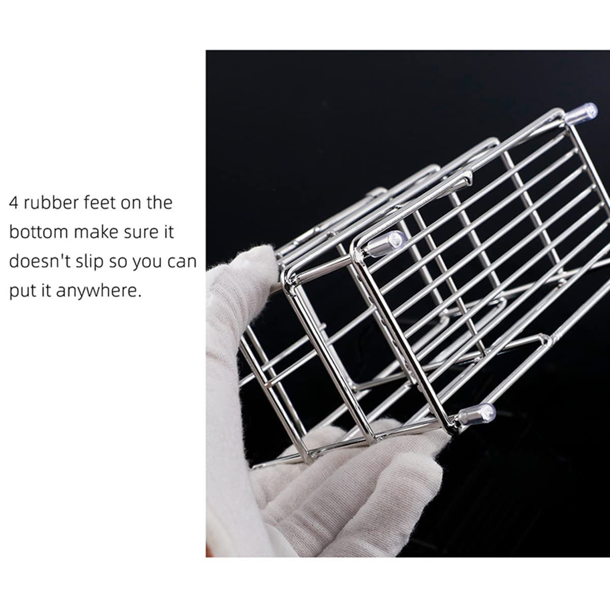 Toothbrush Holder Metal 4 Slots Ventilated Wall Mount Rack Mould-Proof Stainless Steel Stand for Electric Toothbrush Toothpaste Razor Shaver Comb