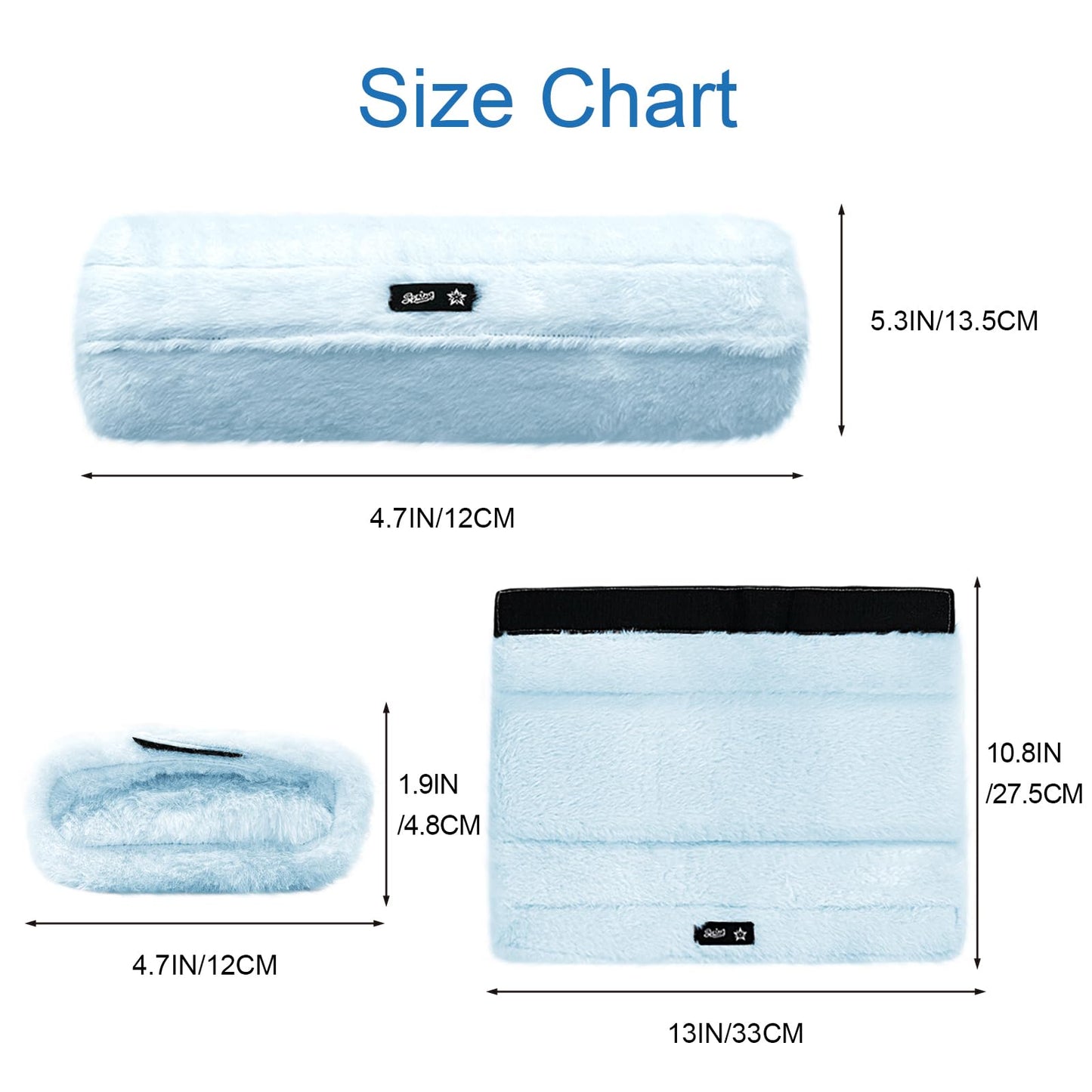 SPRING SEAON Wheelchair Armrest Pads Covers Fuzzy Desk Chair Arm Pads Soft