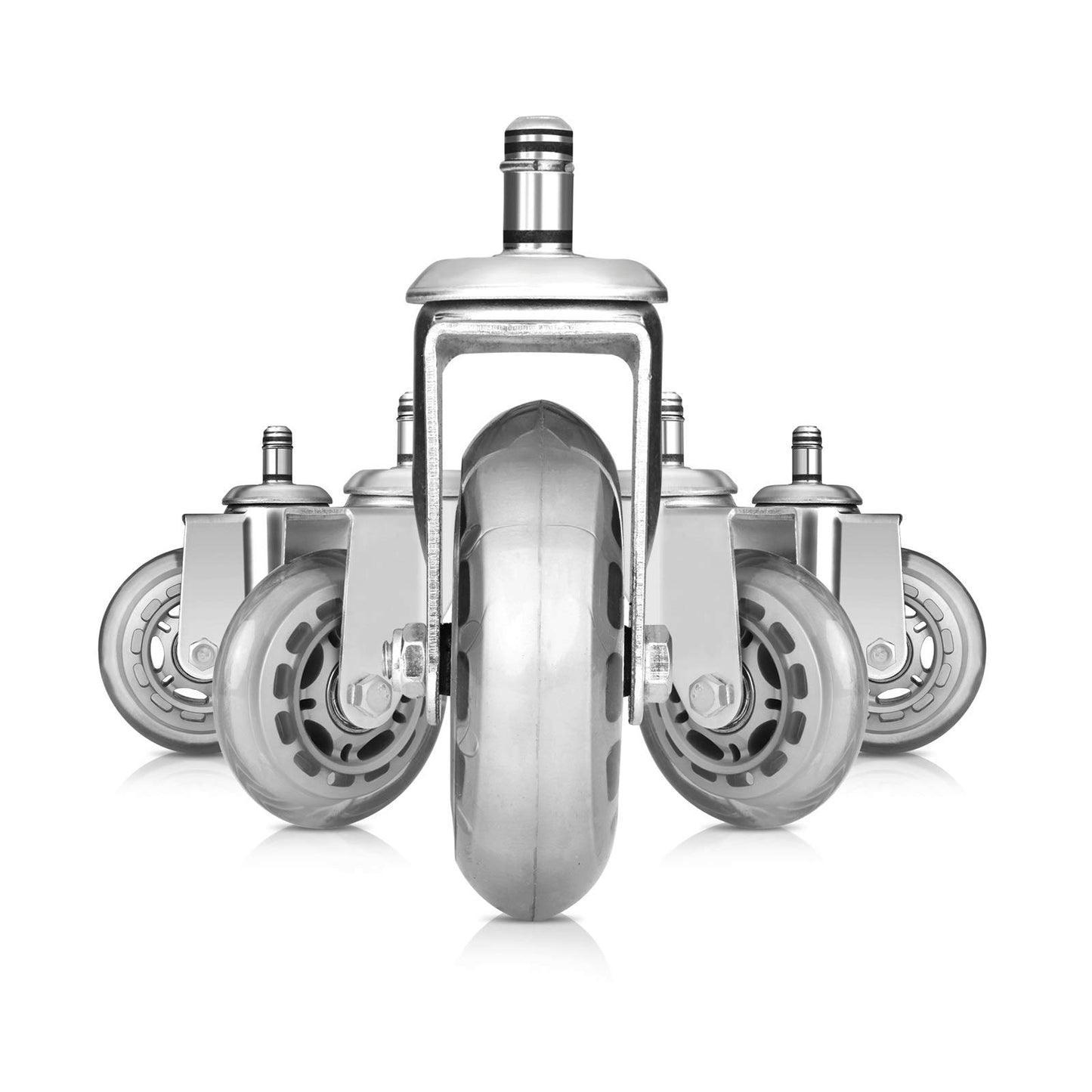 Kaleurrier Heavy Duty Caster Wheels Replacement,Premium Rubber Wheels for Office Chairs,Rolling Stools,or Drafting Chairs,Universal Rollerblade
