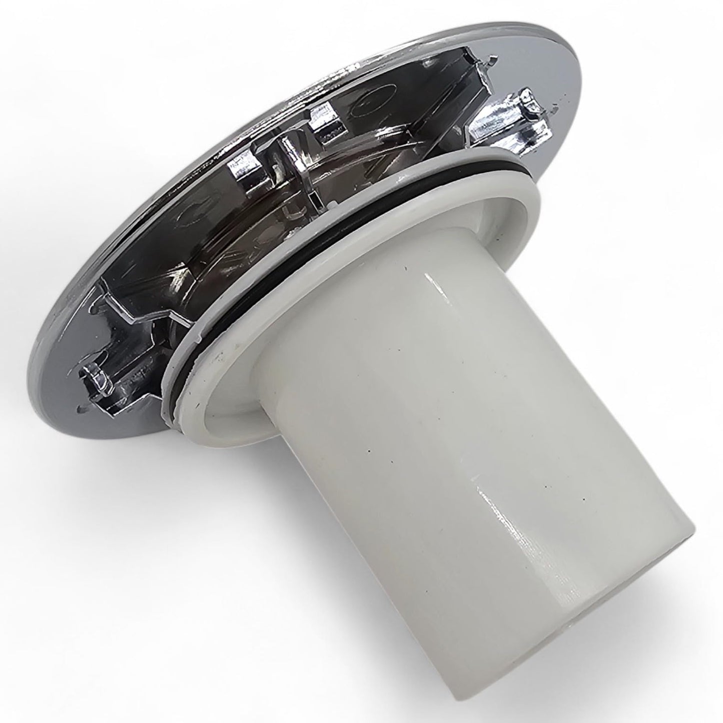 Duraplast UK™ 90mm Universal Shower Waste Replacement - Chrome Finish Shower Plug Hole Cover with 115mm Diameter and Removable Hair Catcher