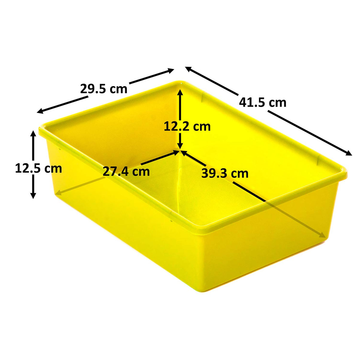 Gatton Design Storage Baskets Set of 4, Multiple Colour Plastic Boxes for Shelves, Kitchen, Cupboard, Bathroom, Office, School & Home Organiser