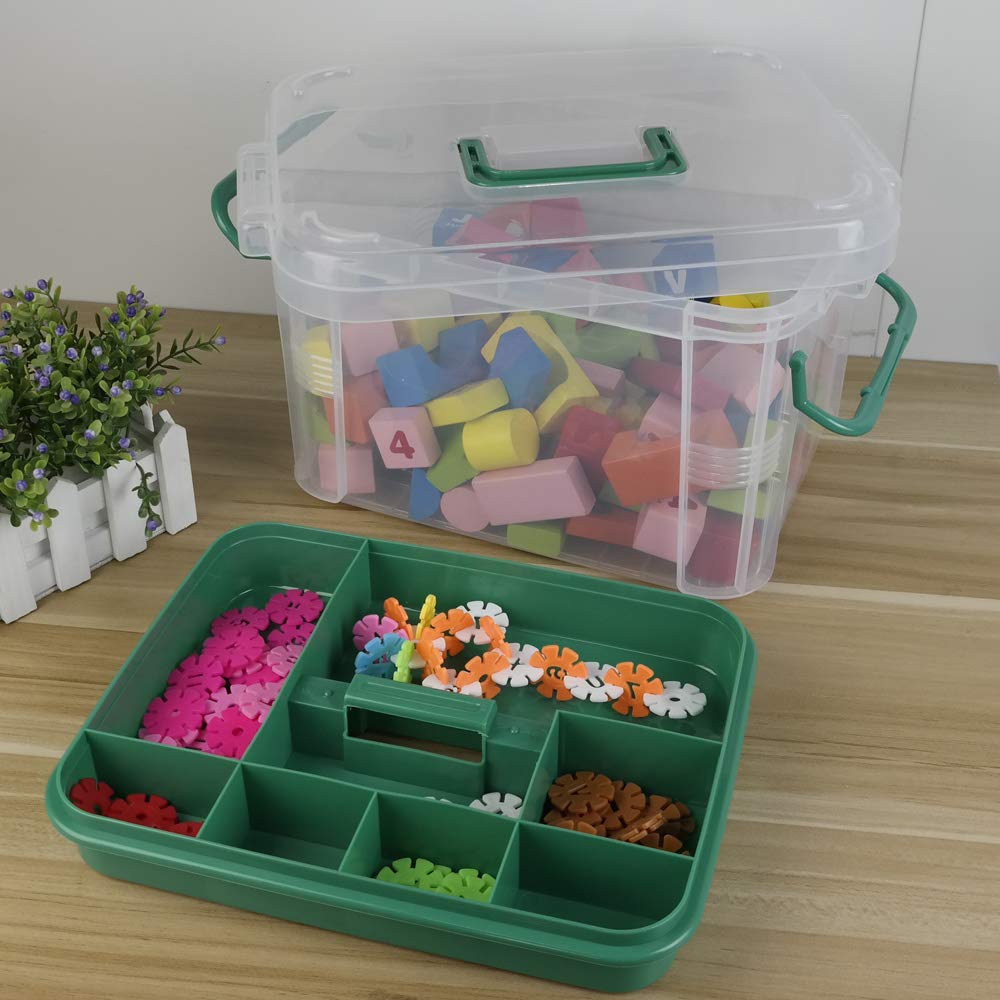 Cadineer Household Plastic First Aid Kit, Plastic Medicine Box, Clear Storage Box