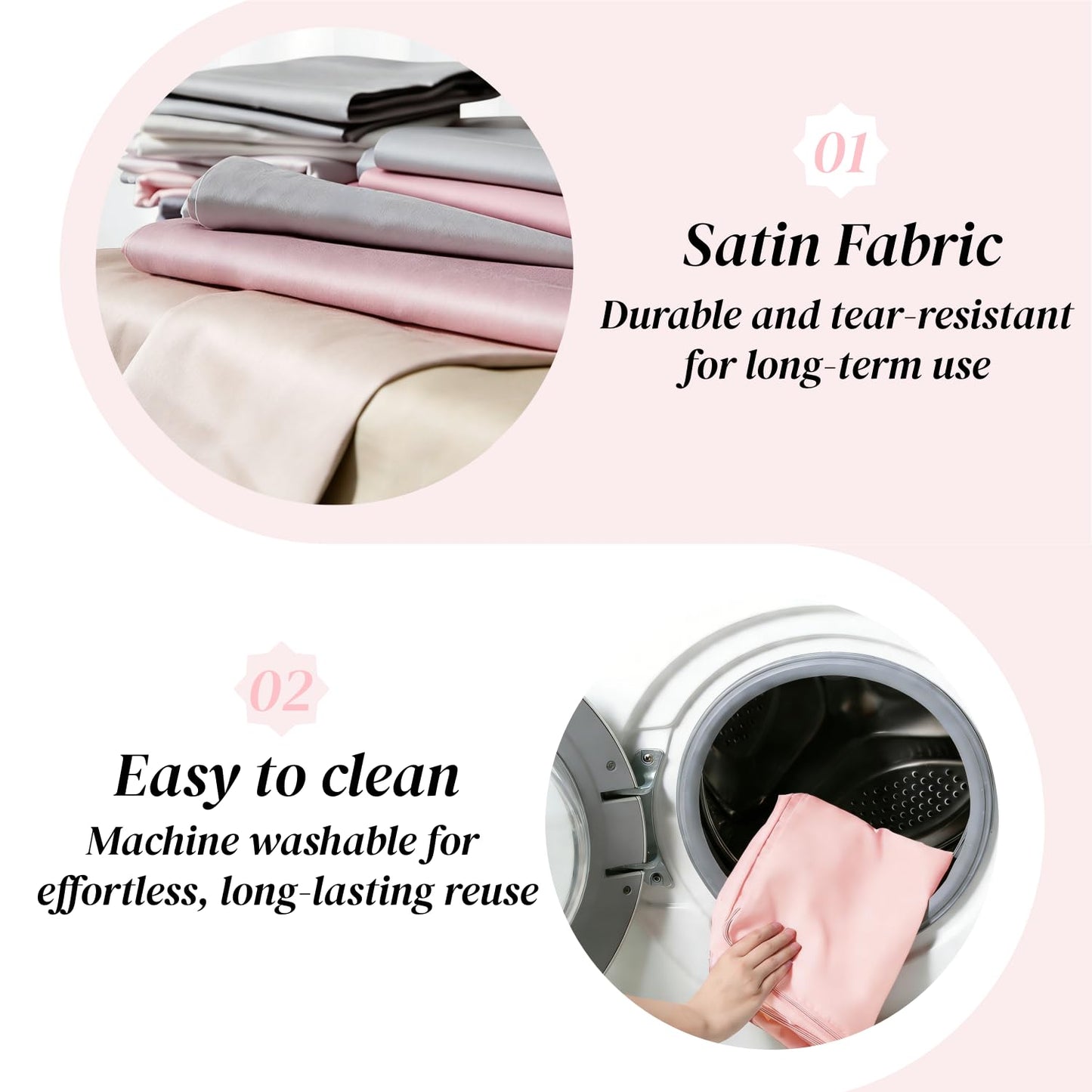 Uwenkjie Large Vacuum Storage Bags 2 Pack, Pink Compression Organizer with Air Valve, 54x42x60cm Compressible to 30cm