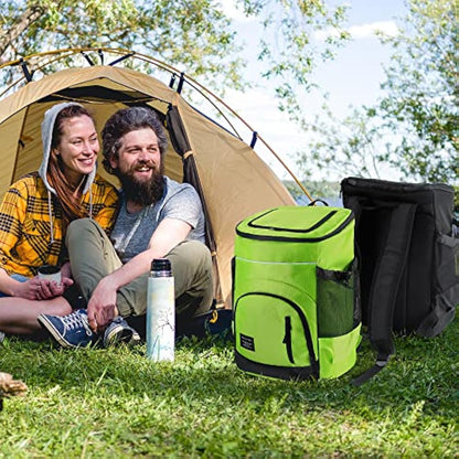 Outplea 30L Cooler Backpack, 36 Cans Insulated Soft Cooler Bag with Top Easy Access Pocket, Leak Proof Picnic Backpack for Beach Travel Camping BBQ