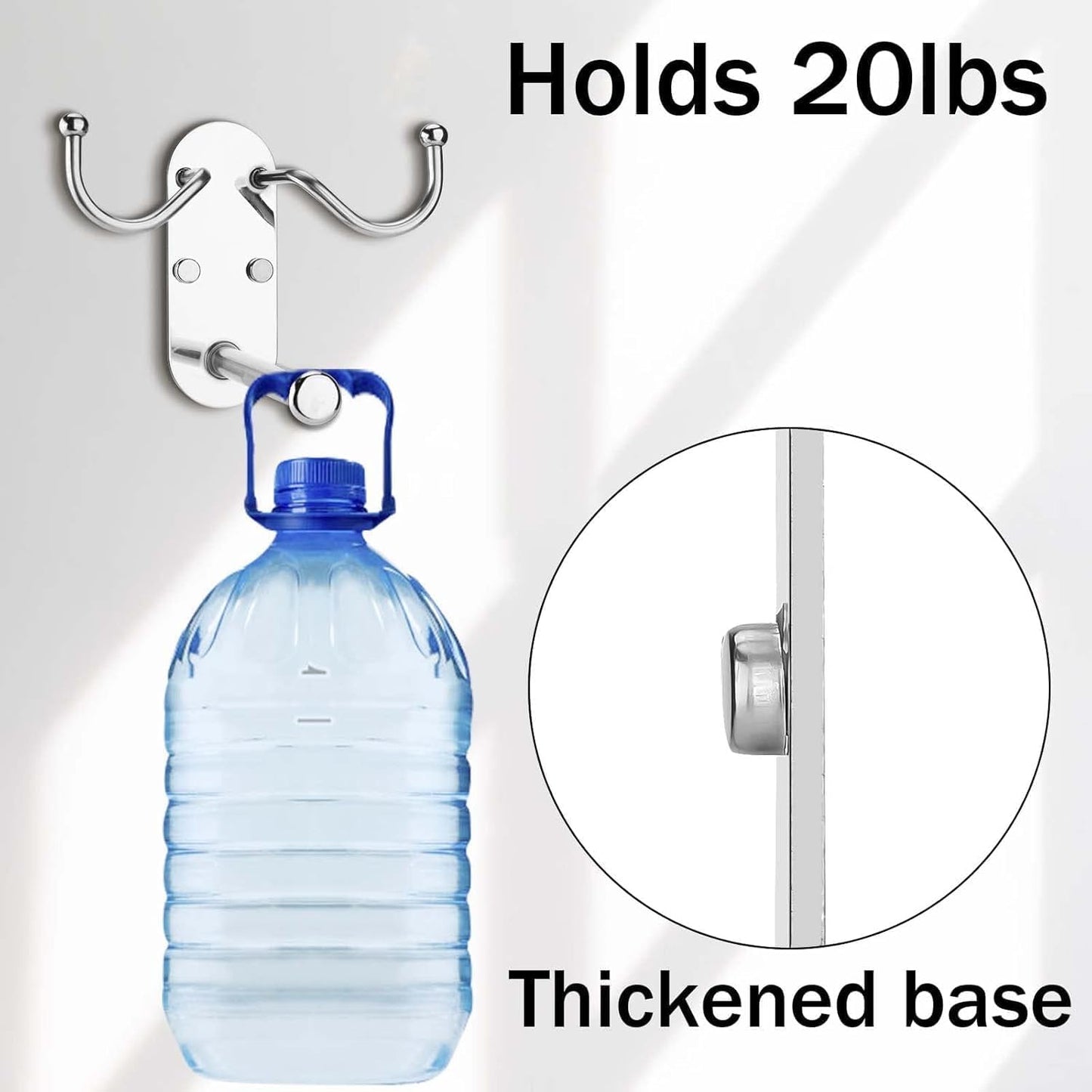 Retractable Clothes Hanger Storage organiser with Two Multi-Purpose coat Hooks,Stainless Steel Clothes Rack Storage Organiser